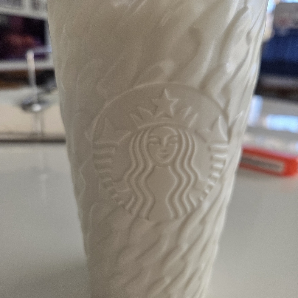 Starbucks Ivory Embossed Tumbler